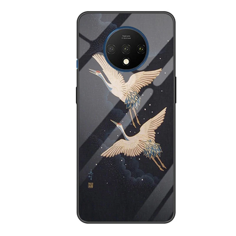 Для oneplus 7 T чехол one plus 7t 1+ 7t закаленное стекло+ TPU Edge тонкая жесткая задняя крышка для oneplus 7 T 7 T чехол oneplus 7t оболочка - Цвет: A8