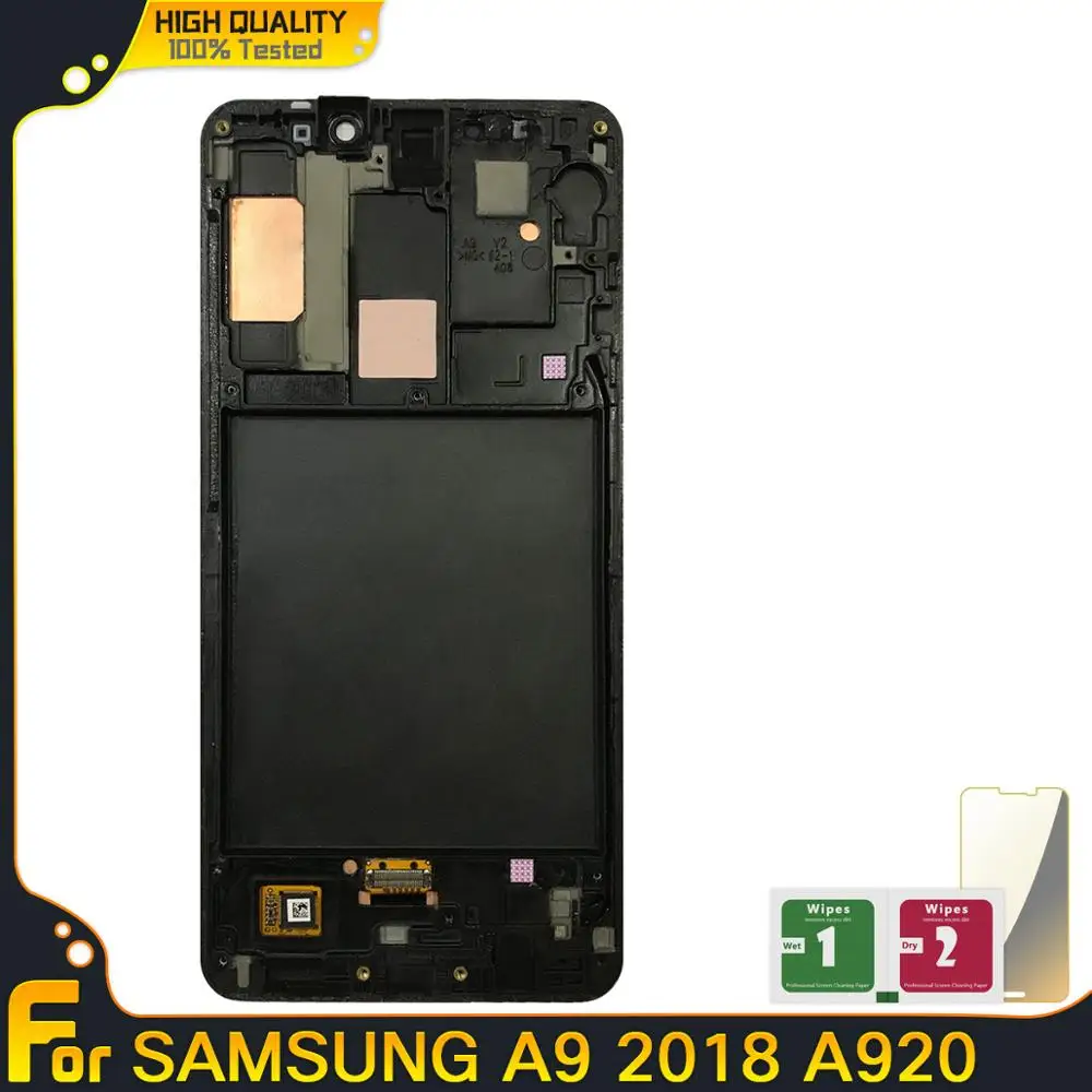 ЖК дисплей для Samsung Galaxy A9 2018 A9s Star Pro SM A920F/DS сенсорный экран дигитайзер с рамкой A920