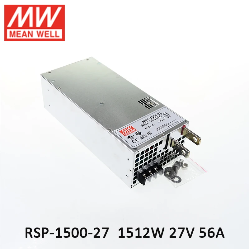 RSP-1500-27 источник питания 110 В/220 В переменного тока до 27 В постоянного тока 56а 1512 Вт трансформатор программируемый источник питания параллельно