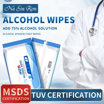 

120 Wipes/3bags Alcohol Disinfection Pads Portable 75% Alcohol Wet Wipes Swabs First Aid Skin Cleanser Home Care Sterilization