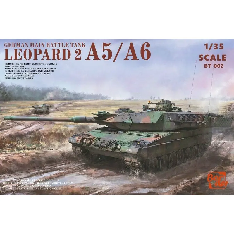 

Border BT-002 1/35 German Main Battle Tank Leopard 2A5/A6 - Scale Model Kit