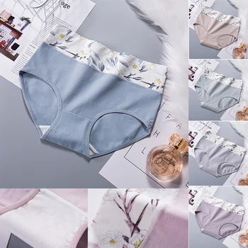 

Women's briefs Comfortable Cotton High Waist Underwear for Girl Sexy Ultra-thin Panties Soft Underpants