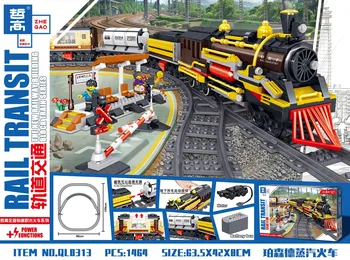 

1464pcs Percent Steam ElectricTrain Building Blocks Technic City Classic Train Model Bricks Toys for Children