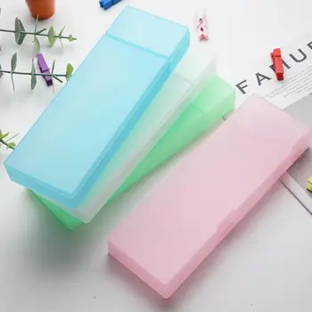 

VIVIDCRAFT Teaching Office Stationery Multi - Box Function Transparent Matte Plastic Pencil Pen Jewelry Box Stationery