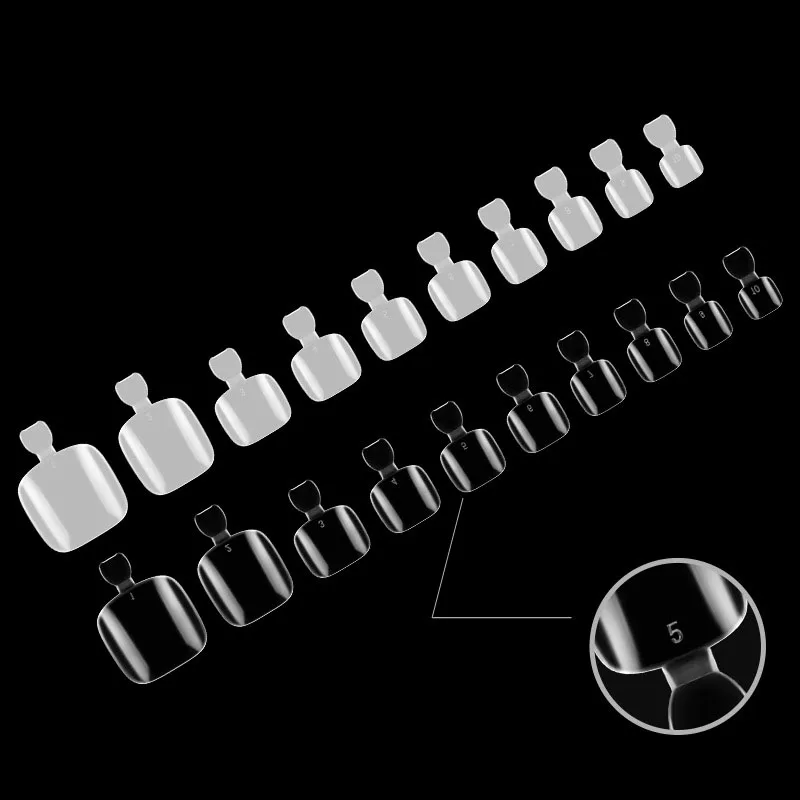 500Pcs French Foot Tips False Fake Artificial Toe Nails Tips Acrylic Professional Nail Art Decor Full Cover Toe Nails Manicure