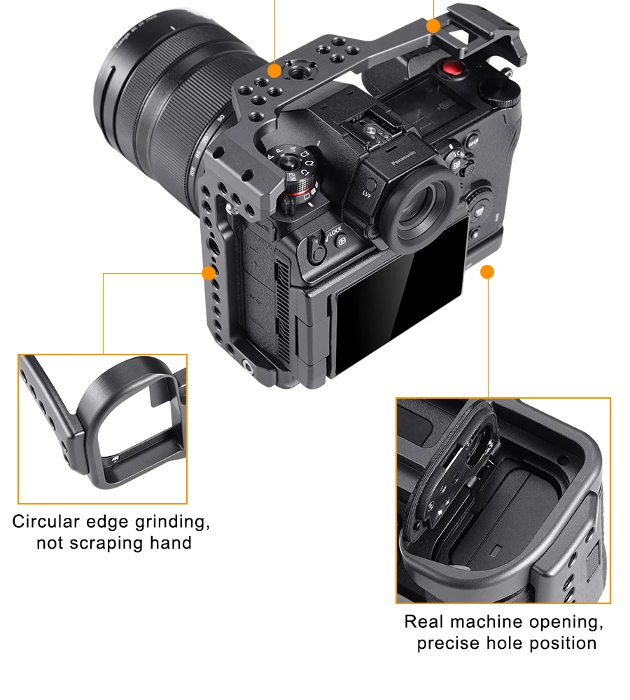MAMEN высококачественный защитный чехол для камеры с винтом 1/4 3/8 для Panasonic LUMIX S1H/S1/S1R DSLR camera s Photo Studio Kit