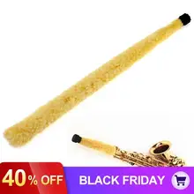 Прочное альт приспособление для чистки саксофона Желтая Мягкая волоконная щетка альт саксофон чистящие инструменты духовые Музыкальные инструменты Запчасти и аксессуары