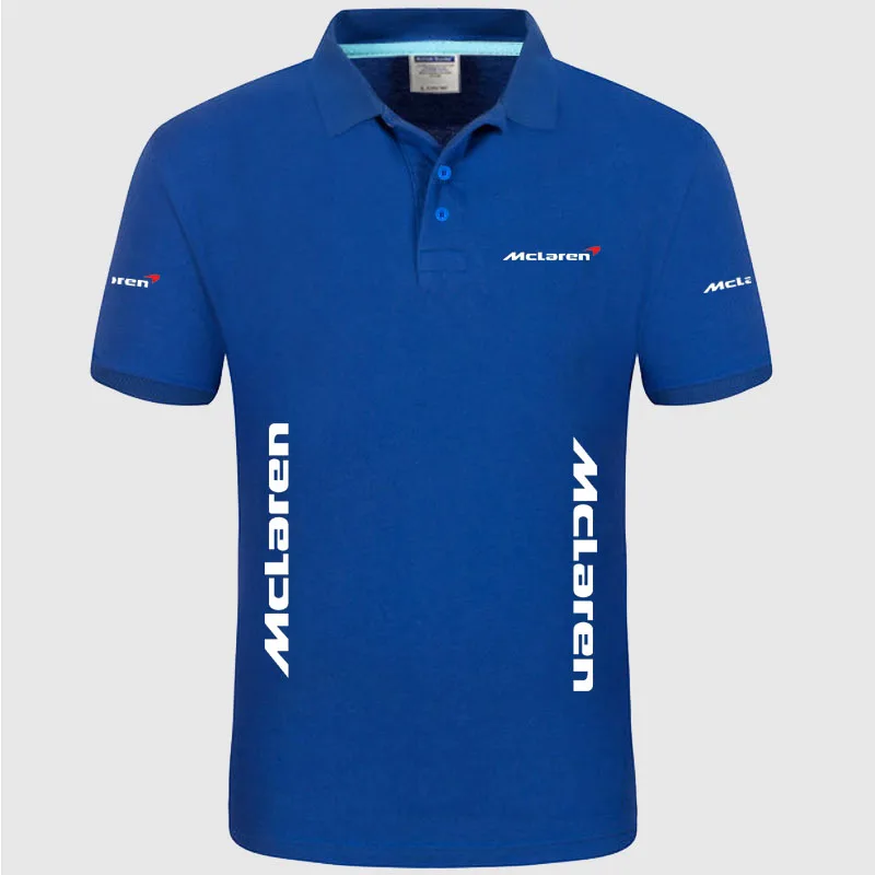 Летние мужские поло с коротким рукавом, мужские Рубашки, Топы, Mazda, рубашка поло