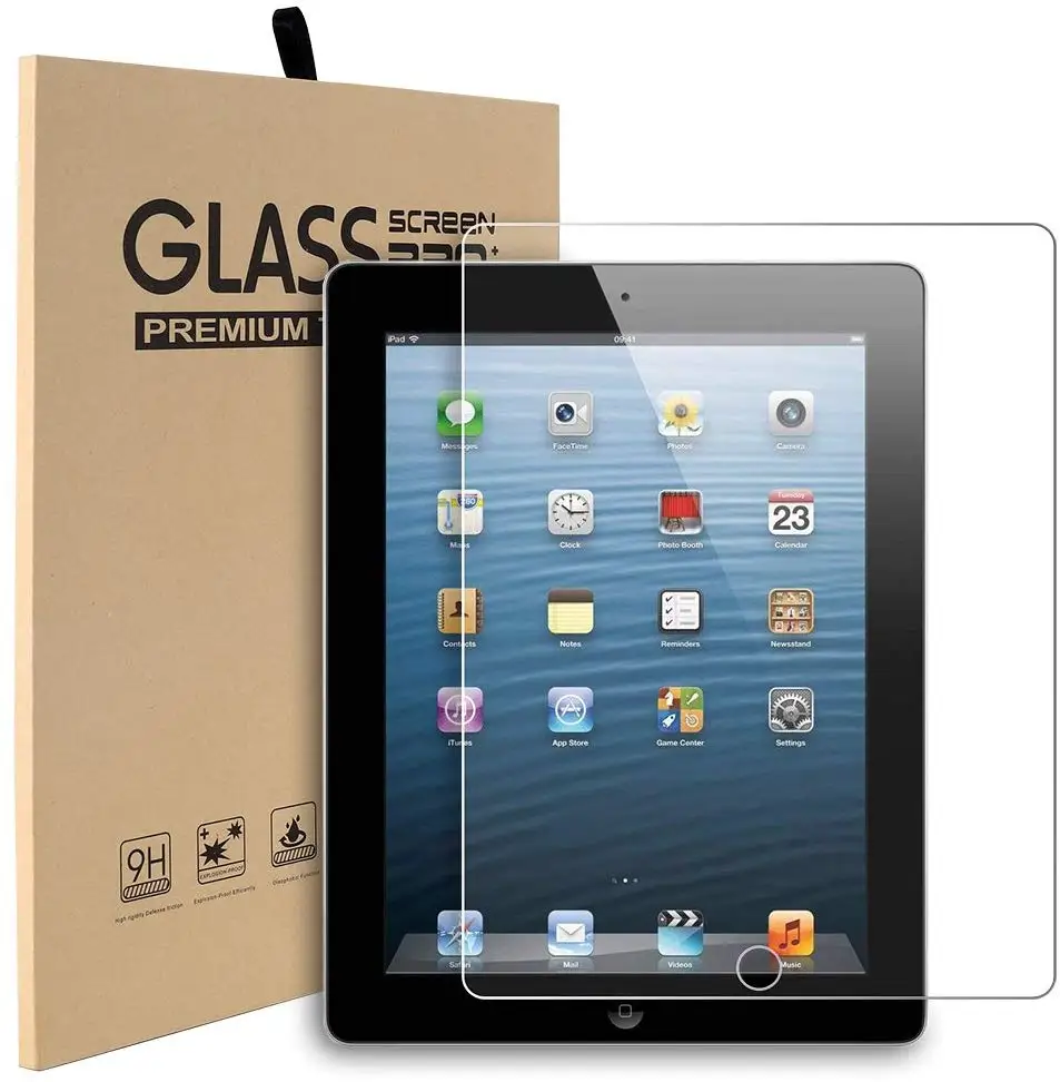 CHINFAI ребенок силиконовый чехол для iPad 4 противоударный чехол для iPad 2 мультфильм безопасный моющийся чехол для iPad 2/3/4 9,7 ''с автомобиля ремень - Цвет: glass protector