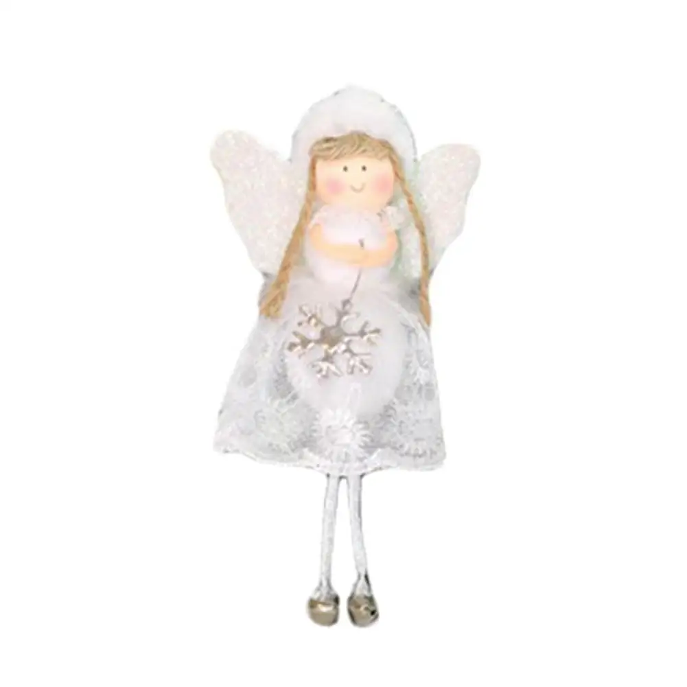 Простой Ангел кукла кулон белый прекрасный поделки на Рождество для рождественской елки украшения Быстрая - Цвет: A
