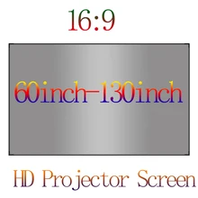 High Brightness Foldable HD Screen Canvas 16: 9 Projector Home Theater Beamer Projection Screen Movie Projector Screen Wall