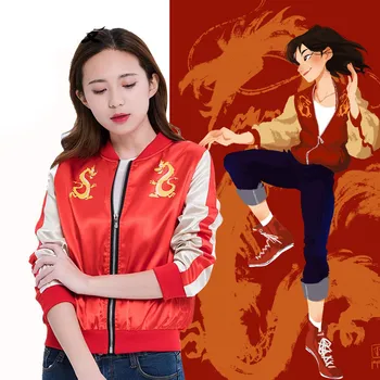 

Wreck It Ralph 2 Mulan Cosplay Costume Princess Mulan Jacket Ralph Breaks the Internet Dragon Cosplay adult Kids Mulan Hoodies