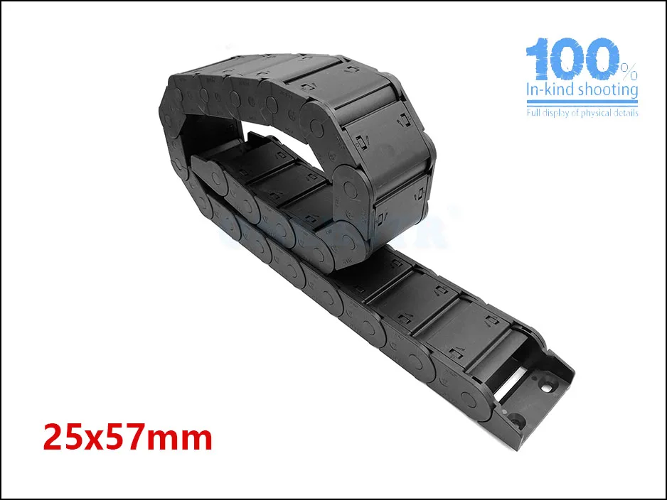 JFLO 1Meter 25x25 25x38 25x57 25x77mm Drag chain Wire Carrier cable Sealing both side open Protection Towline Free shipping 20