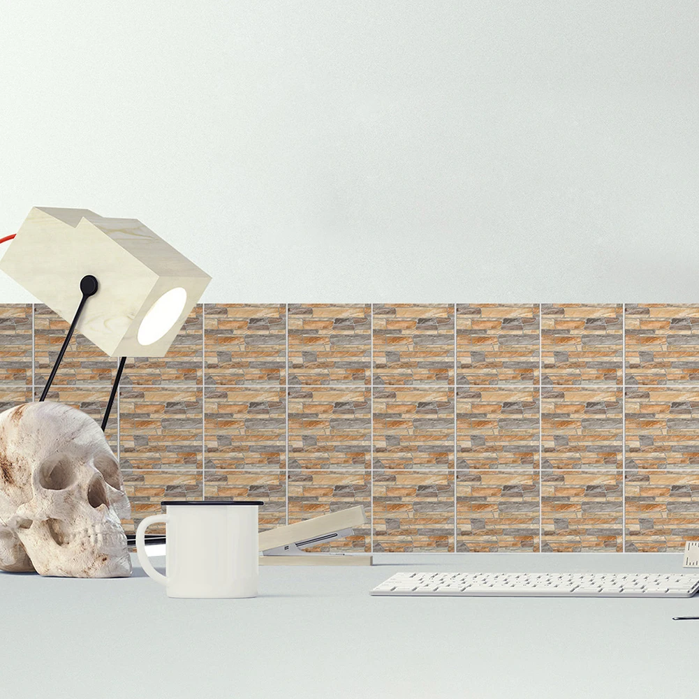 Наклейка на стену в стиле ретро мозаика для кухни водостойкая утолщенная матовая