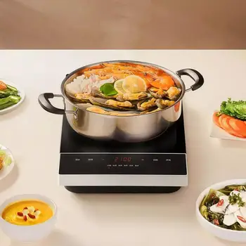 

2100W Xiaomi Mijia C1 Induction Cooker 7-speed Firepower Adjustment 6 Cooking Mode Touch Black Mirror Microcrystalline Panel