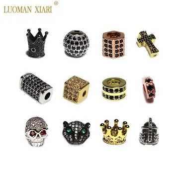 

Wholesale AAA 5pcs 100% Zircon and Copper Beads DIY Fashion Bracelet Necklace CZ Spacer Beads Charms Pendant for Jewelry Making
