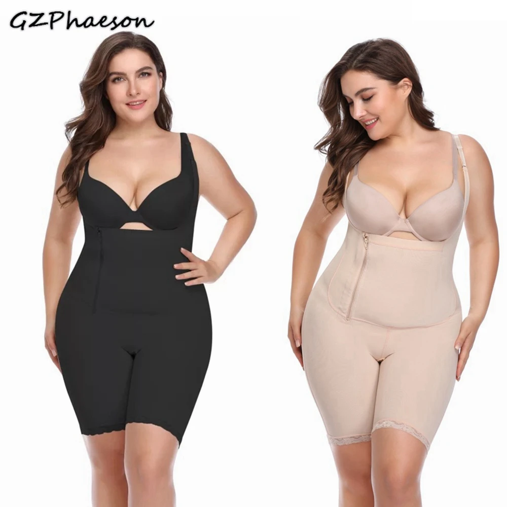 Фирма Управление Корректирующее белье Для женщин Full Body Shaper с Талия корсеты и бюстье Плюс Размеры Утягивающие трусы с завышенной талией корсет формирователь боди 6XL