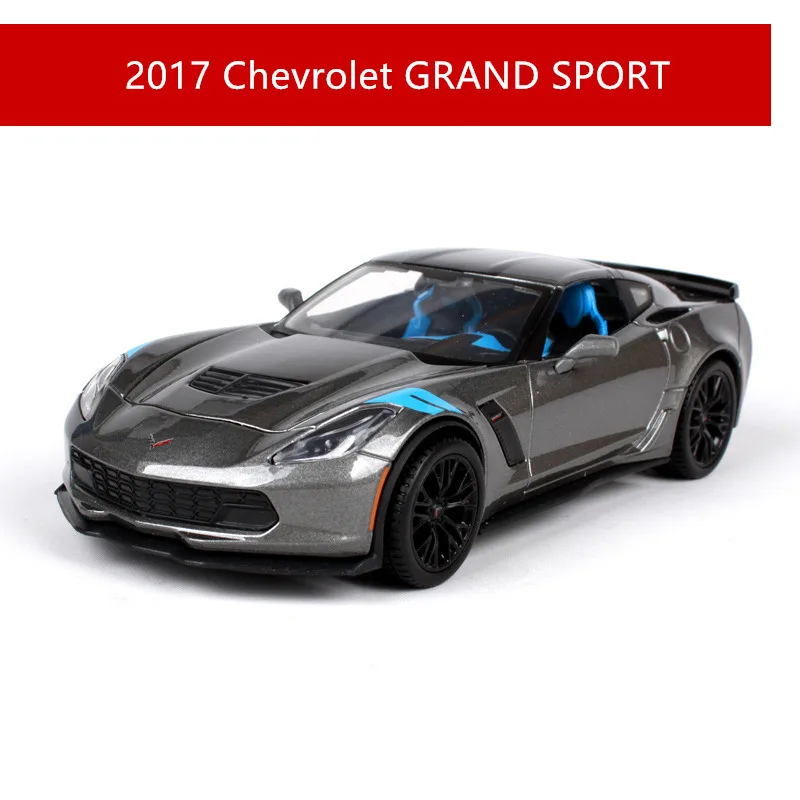 Maisto 1:24 Corvette Muscle Car Roadster имитация сплава модель автомобиля моделирование украшение автомобиля коллекция подарочная игрушка - Цвет: 2017