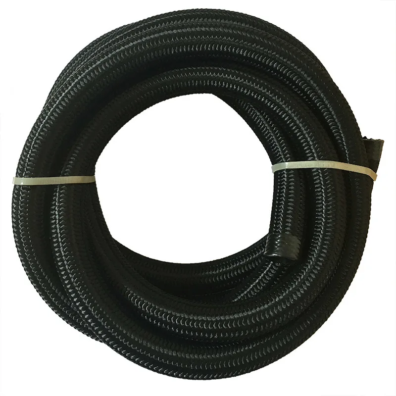 

5M/Roll AN12 Black Racing Hose Nylon-Stainless Steel Hose Fuel Line Universal Oil Cooler Hose Pipe tube