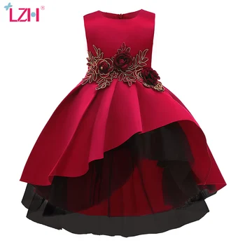 

LZH 2020 New Girls' Dresses Net Yarn Princess Dress Fashion Children's Christmas Dress Birthday Party Wedding Dress 3-10 Years