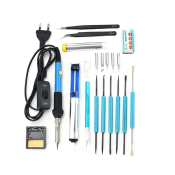 

220V 60W Adjustable Temperature Electric Soldering Iron Kit Welding Solder Station Heat Pencil with Switch Repair Tool