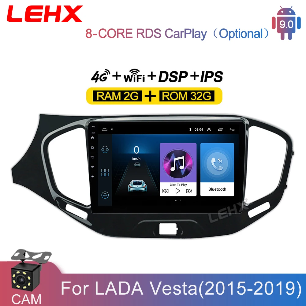 Ram 2g + rom 32g android 9.0 jogador do carro de navegação gps multimídia para lada vesta cross sport rádio 2015 2016 2017 2018 2 din gps