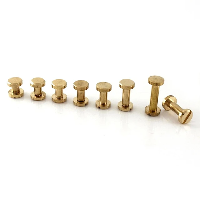 10pcs Metal Binding Chicago Screws Nails Long Studs Rivets For Photo Album  Desk Calendar Leather Craft Belt Fastener 8mm Cap - AliExpress