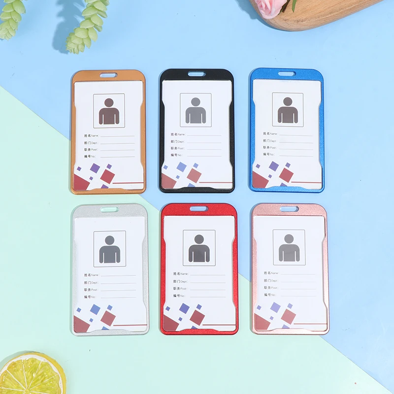 

1 шт. офисные принадлежности, значок для деловых документов, держатель, ID значок из алюминиевого сплава, держатель для карт, Прямая поставка