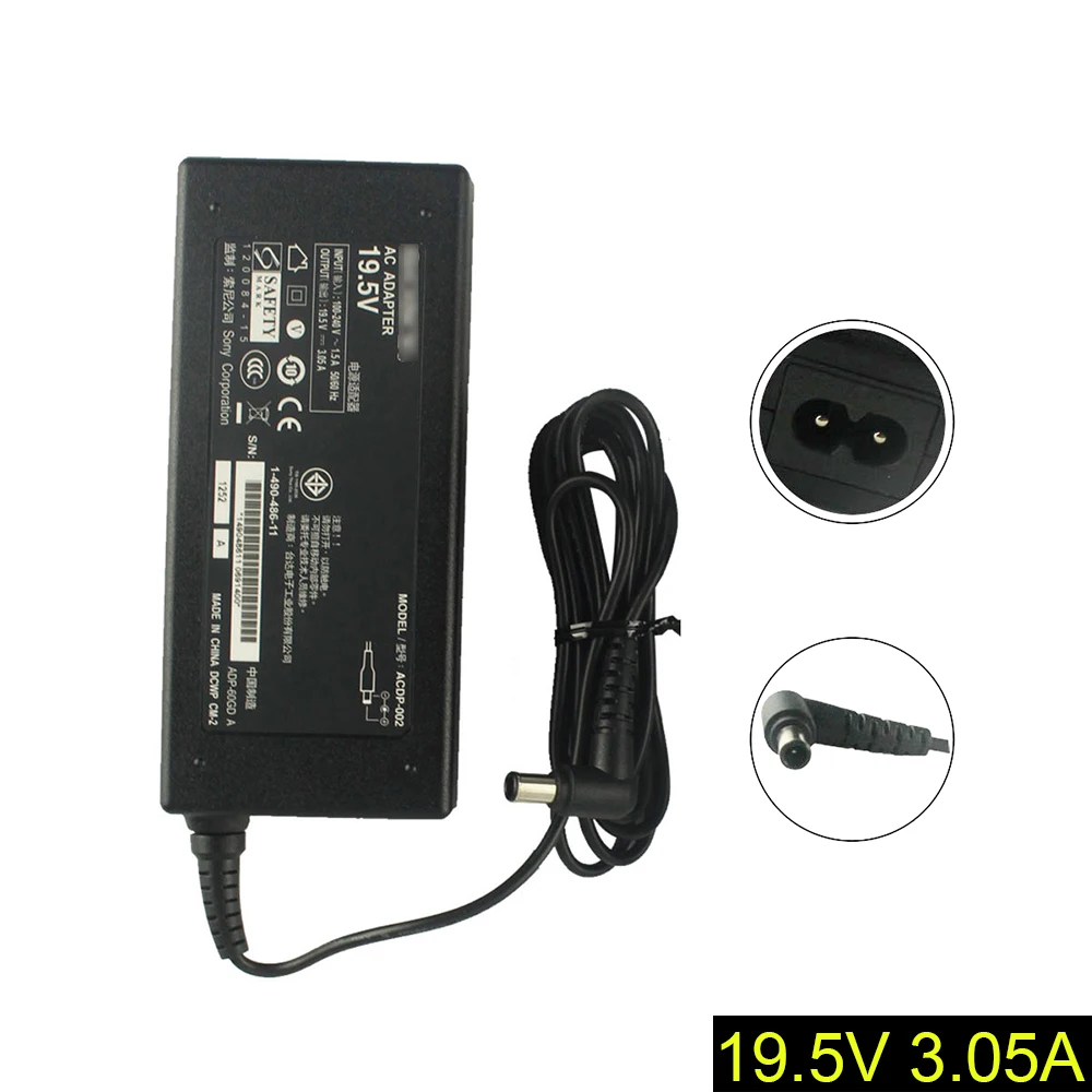 

New Adapter For Sony 19.5V 3.05A ACDP-002 LCD TV 32-42 inch Charger
