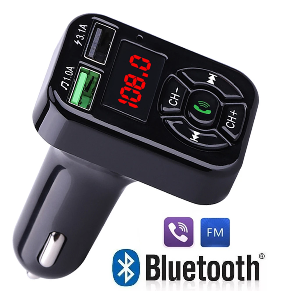 Автомобильный fm-передатчик Bluetooth A9, беспроводной комплект громкой связи, Автомобильный MP3-плеер с ЖК-дисплеем, двойное USB зарядное устройство, автомобильные аксессуары