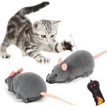 3 cores rc eletrônico ratos gato brinquedos controle remoto sem fio de pelúcia mouse engraçado interativo rato brinquedo para animais estimação gatinho gatos
