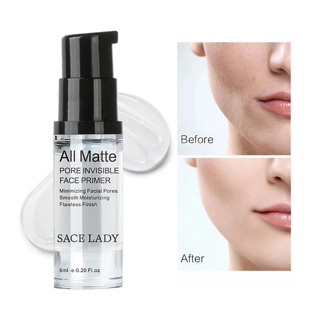 Makeup Primer Face Mattifying Pore Minimizing Hidden Wrinkles And Smooth Fine Lines Oil-control Gel 6ml | Красота и здоровье