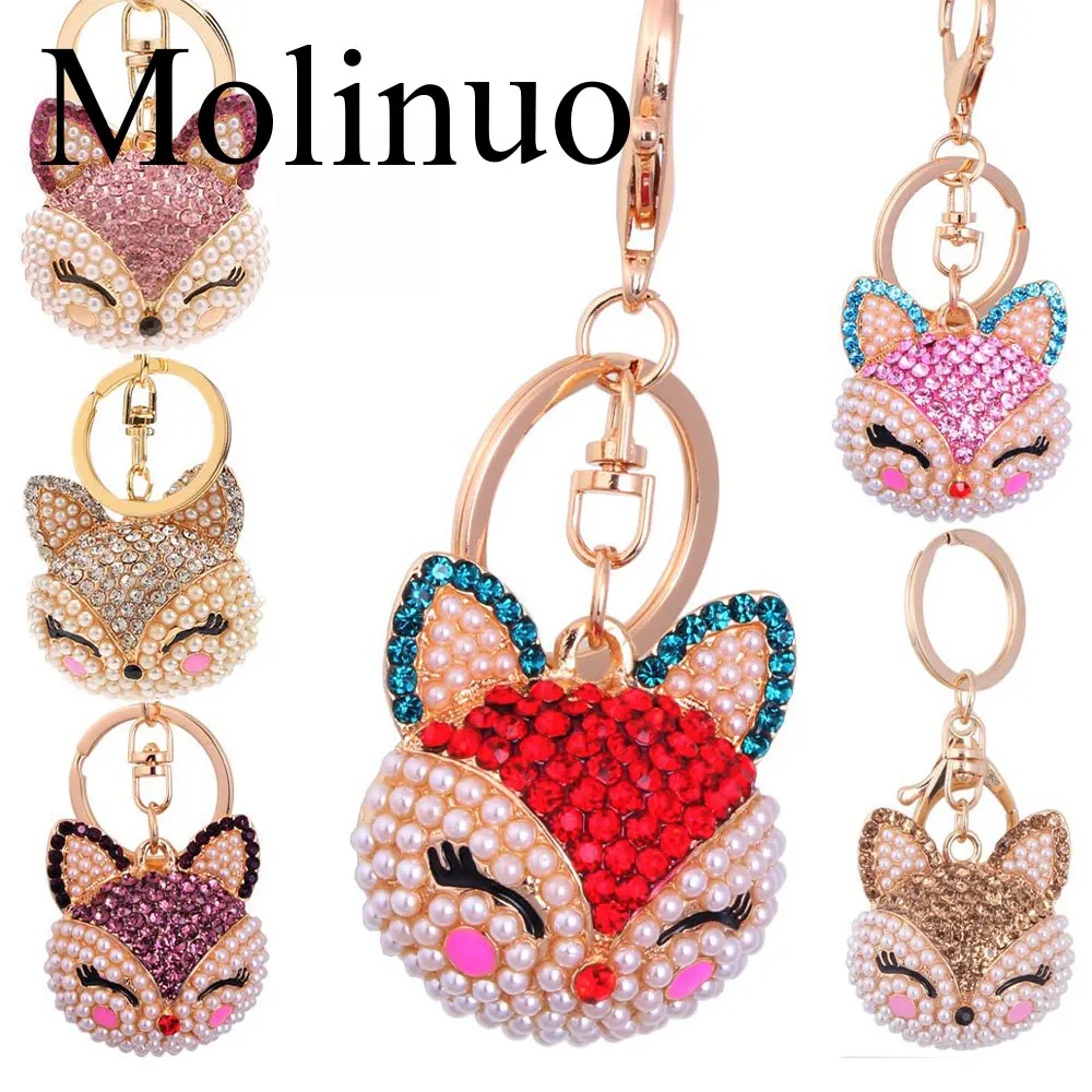 Molinuo popular exquisite small animal fox keychain bag pendant female 2019 | Украшения и аксессуары