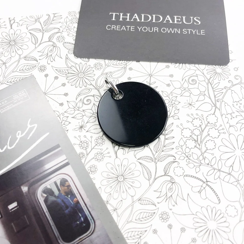 Оникс с Круглым Диском ювелирные изделия любовью в европейском стиле 2019 серебро