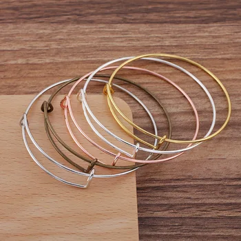 

50pcs Ladies Bangle Wrist Adjustable European Charms Punk Bracelet Settings Boho Beach Hip Hop Bangles for Women