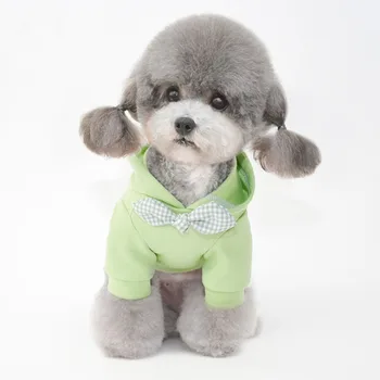 

Autumn and winter new bow tie pet clothes dog clothes puppy clothes small dog clothes dog two-legged clothes Teddy clothes