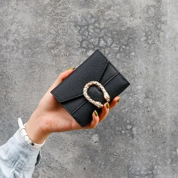

Wallet Purses Women Cards Holder Clutch Wallets Purse Cash Coin Pocket Ladies Luxury Design Solid Fashion Vintage Black