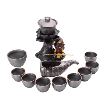 

Originality Tureen Dawdler Automatic Ceramics Tea Set Suit Kungfu Online Teacup Business Affairs Gift Tea Set