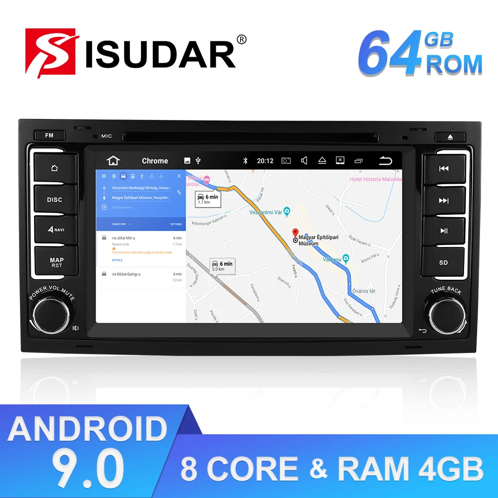 

Isudar 2 Din Auto Radio Android 9 For Volkswagen/Touareg Octa Core RAM 4G ROM 64GB Car Multimedia DVD Player GPS USB DVR FM DSP