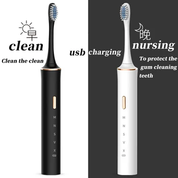 

USB Rechargeable Tooth Brush Adult Electronic Washable Whitening Teeth Brush Powerful Ultrasonic Sonic Electric Toothbrush