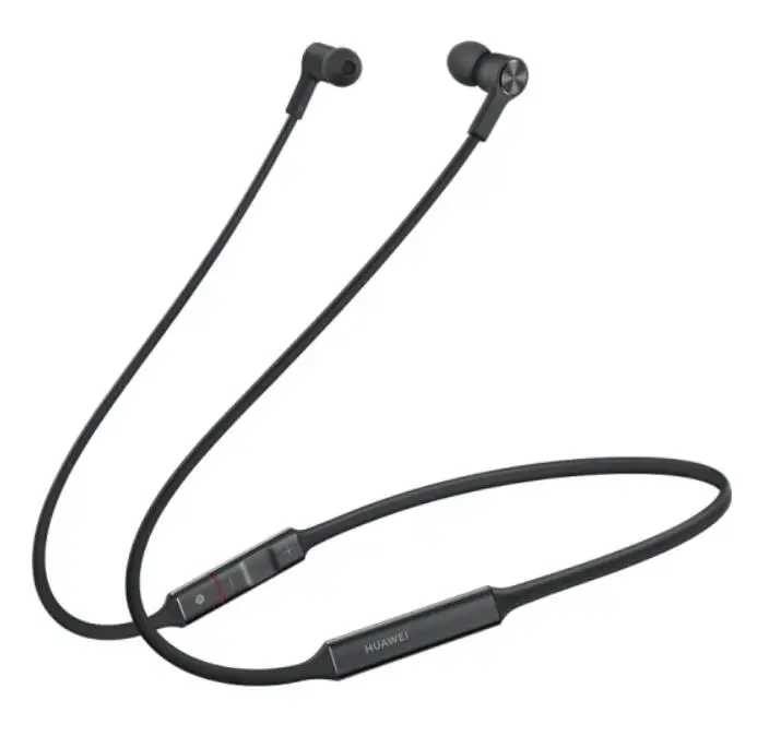 Новые оригинальные беспроводные наушники huawei FreeLace, водонепроницаемые, в ухо, 18 ч, воспроизведение, быстрая зарядка, IP55, Bluetooth, спортивные наушники - Цвет: Black