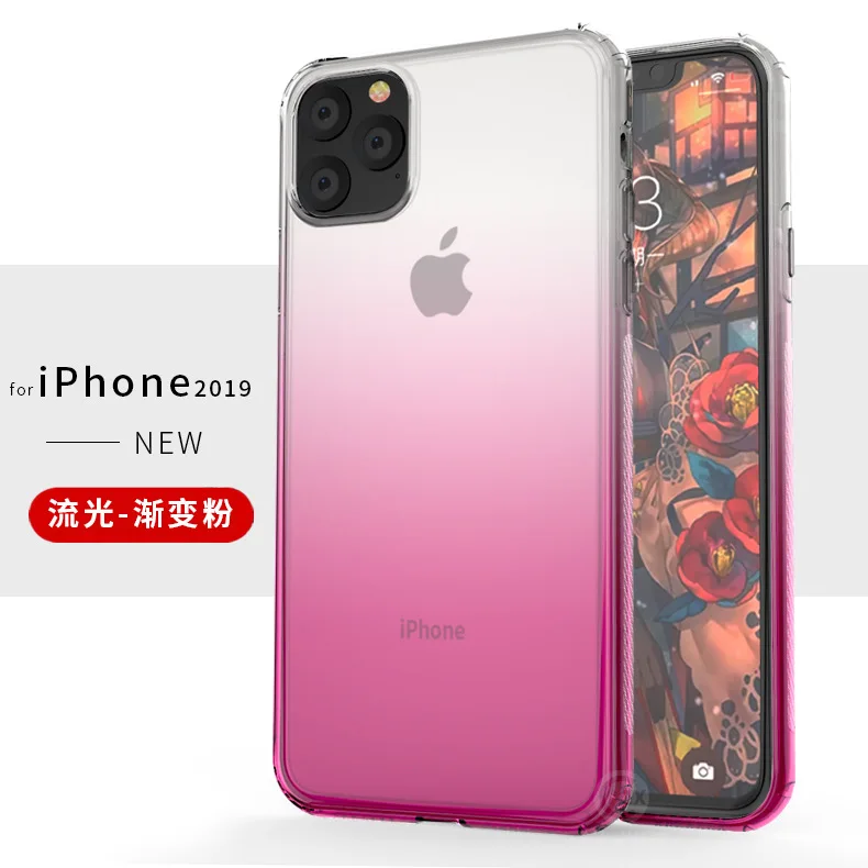 Противоударный Прозрачный чехол для Iphone 11 Мягкий ударопрочный черный из ТПУ Pro Max