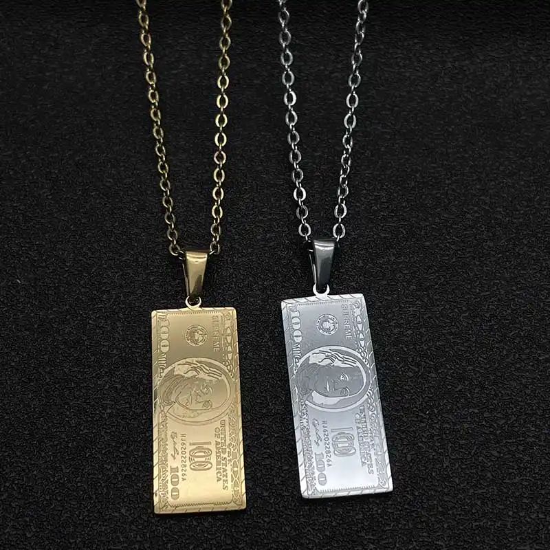 100 Dollar Bill Pendant Sale Online, 53