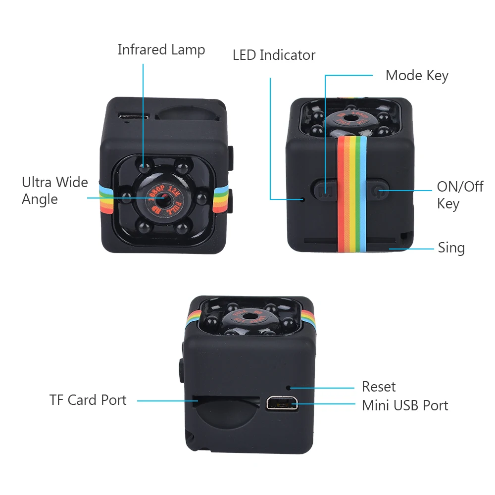 mini camera Ip-камера, детская камера, 720 P, беспроводная мини-камера для домашней безопасности, двухстороннее аудио, ночное видение, CCTV, WiFi камера, детский монитор - Цвет: mini camera