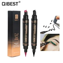 Цветная подводка для глаз, карандаш для макияжа глаз, жидкий черный карандаш для подводки глаз с печатью, инструмент для формирования косметики, двойная ручка