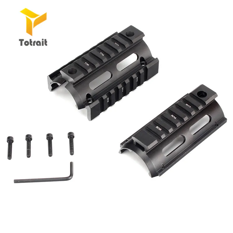 TOtrait тактический охотничий 4 дюймов Drop In Free Float Quad Rail Scope Mount из двух частей Handguard для страйкбола M16 AR15 черный/красный/коричневый