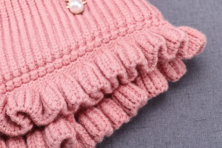 Hylidge Knit шляпа оленя новорожденных жемчужные зимние шапки для девочек рога детские шапки 3 6 месяцев новорожденные фотографии реквизит шапки для мальчиков