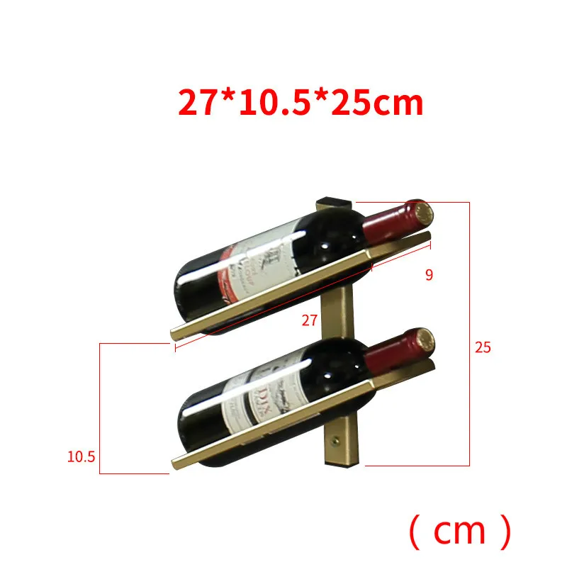 C Golden 2 bottle Винный шкаф креативный Железный Держатель для вина домашний красный винный шкаф полка для бутылки шампанского Рождественское украшение для дома - Color: C Golden 2 bottle