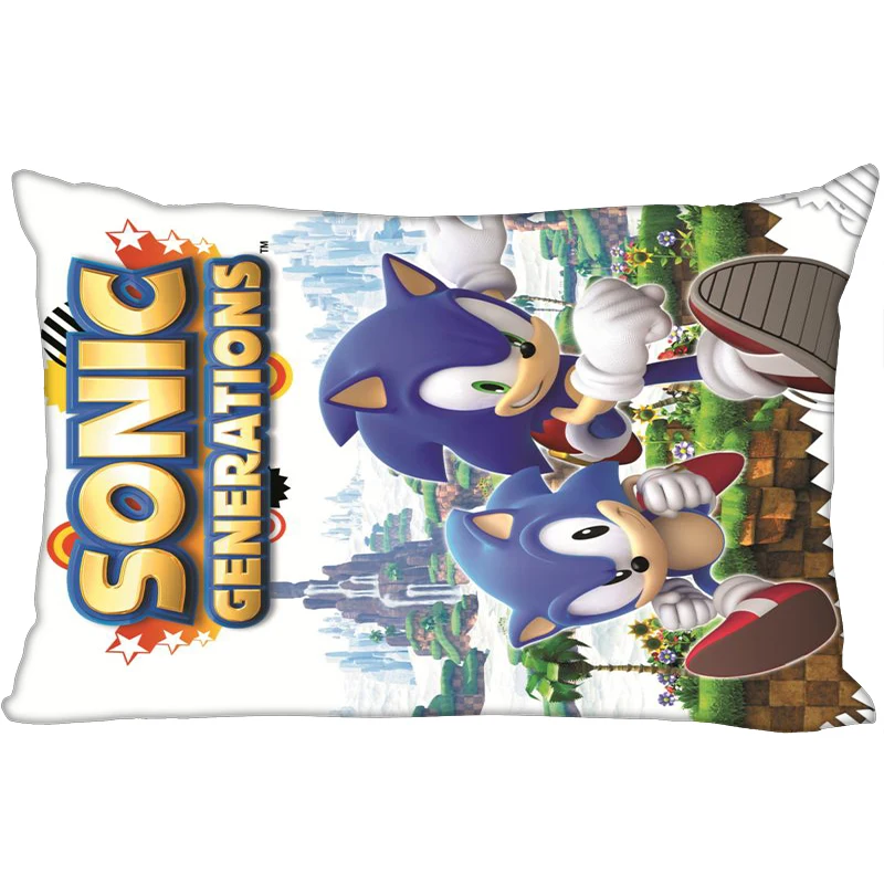 Горячая Sonic печатных атласные Наволочки две стороны Стандартный шелк мягкий прямоугольник на молнии наволочка больше размер Пользовательский логотип - Цвет: 7