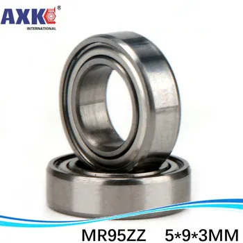 

AXK free shipping Wholesale Double Shielded Mini Deep Groove Ball Bearings MR95ZZ 5*9*3 mm high quality ABEC-5 Z2 500pcs/lot